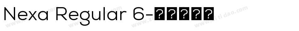 Nexa Regular 6字体转换
